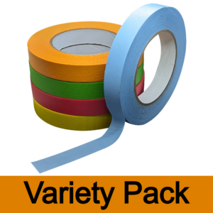 Lab Labeling Tape Variety Pack, 500″ Length x 3/4″ Width, 1 Inch Core [3  Rolls of Assorted Colors]